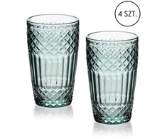 Mondex Since 1986 ELLA Žalias Komplet 4 szklanek 370ml370ml 8x6x12 cm