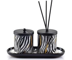 Mondex Scent difuzorius+žvakė 23x9xH9cm ZEBRA