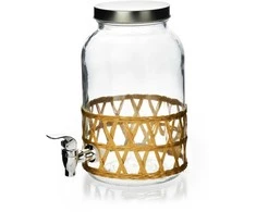 Mondex Since 1986 Mondex MODERNI VIRTUVĖ Stiklinis indas su čiaupu 3,5 l, pintas, 11,4 x 16 x 25,6 cm