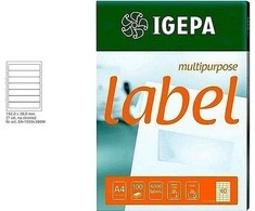 Mondi A4 IGEPA ETIKETĖS, 192 X 38,0 MM BALTOS (100)