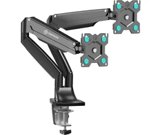 Laikiklis ONKRON Dual Monitorius Desk Mount Stand for 13 to 32-Inch LCD LED Monitors iki 9kg, Juodas