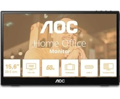 AOC 16T3EA 15.6" IPS 1920x1080 Monitorius 4ms 16.9 USB Juodas/Pilkas