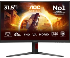 AOC G4 C32G4Z kompiuterio monitorius 80 cm (31.5″) 1920 x 1080 pikseliai „Full HD“ LCD Juoda, Raudona