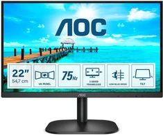 Monitorius AOC B2 22B2H monitorius komputerowy 54,6 cm (21.5'') 1920 x 1080 px Full HD LED juoda (274175)