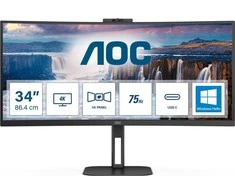 Monitorius AOC CU34V5CW 34 colių UWQHD VA CURVED TURI WEBCAM DP/HDMI/USB-C PD 65W