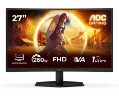Monitorius AOC MT VA LCD WLED 27" Fast VA panelė 1920x1080 260Hz 1ms HDMI DP Užrakinimas (C27G42ZE)