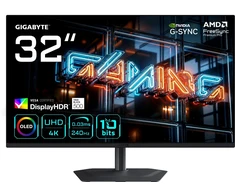 Gaming Monitorius GIGABYTE MO32U24 QD-OLED, 31.5-inch, Juodas, 4K UHD, 240Hz