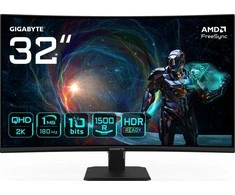 Monitorius Gigabyte | GS32QCA EK | 32 " | VA | 180 Hz | 1 ms | 2560 x 1440 pikselių | 250 cd/m² | HDMI jungtys quantity 2
