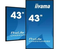 Monitorius IIYAMA LH4341UHS-B2 43 colių 3840x2160 4K UHD IPS skydelis 1precent Haze Landscape ir portreto režimas Garsiakalbiai 2x 10W VGA 3x HDMI 500cd/m2