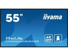 Monitorius „iiyama 55“ 3840 x 2160, UHD VA panelė, 25 % migla, 500 cd/m², kraštovaizdžio ir portreto režimas, 24/7