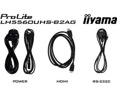 Monitorius „iiyama 55“ 3840 x 2160, UHD VA panelė, 25 % migla, 500 cd/m², kraštovaizdžio ir portreto režimas, 24/7