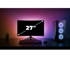 Monitorius LC-Power 68.6cm (27") LC-M27FC FHD 16:9 1xDP+2xHDMI