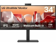 Monitorius LG 86,72 cm / 34 colių (3440 x 1440) LG 34BA85QE-B 21:9 WQHD IPS lenktas 5 ms 60 Hz HDR10 HDMI DP USB-C garsiakalbis