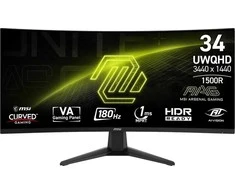 Monitorius MSI MAG 346CQ - 180Hz | UWQHD | 34" | VA