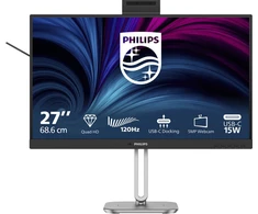 Monitorius „Philips MT 27“ 27B2U4601H – 2560x1440, IPS, 120 Hz, HDMI, DP, USB šakotuvas, USB-C, PD, RJ45, Repro, Pivot, internetinė kamera