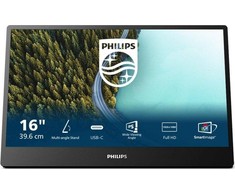 Monitorius Philips 16B1P3302/00 15.6", Juodos spalvos