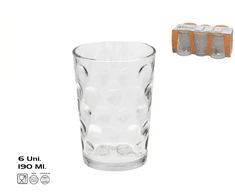 Stiklinės (6 vnt.) 190 ml, 10 x 9 x 7 cm, KITCHEN&amp;GO