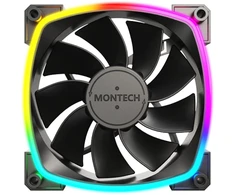 Montech ventiliatorius RX120 ARGB PWM atvirkštinio juodo 120 mm ventiliatorių komplektas (3 vnt.)