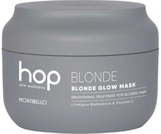 MONTIBELLO Hop Skirtas šviesiems plaukams Glow Mask šviesinamoji kaukė balintiems ir šviesiems plaukams, 200 ml