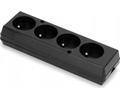 Montis Keturių krypčių kištukinis lizdas GN-470 MT088-C juodas