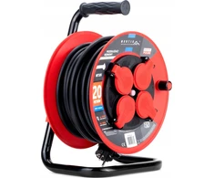 Montis PROFESSIONAL MT105-20 ritės ilgintuvas 4x2p+Z IP44 16A 3680W 3x1,5 20m Montis juodas