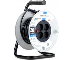 Montis Reel ilgintuvas MT103-20 4x2p+Z IP20 10A 3x1 20m Montis juodas