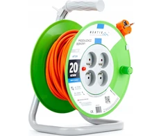 Montis Reel ilgintuvas MT104-20 4x2p+Z 10A 2300W 3x1 20m Montis oranžinis