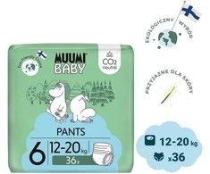 Moomin Baby Mumijų kelnės 6, 12-20 kg, 36 vnt.