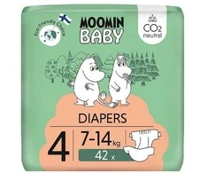Moomin Baby Maxi 4 sauskelnės, 7-14 kg, 42 vnt.