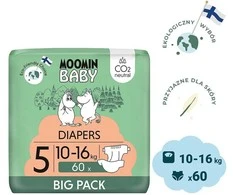 Moomin Baby Mumijų Maxi 5, 10-16 kg, 60 vnt.