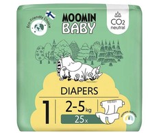 Moomin Baby Mumijų naujagimis 1, 2-5kg, 25 vnt.