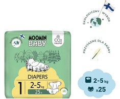 Moomin Baby Mumijų naujagimis 1, 2-5kg, 25 vnt.