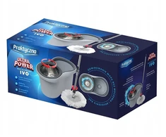 „Maxxx Mop“ besisukančių šluotų rinkinys „IVO Ultra Power Practical“ (kibiras/apvali šluostė) [prekės kodas: FLORINA-MO-001-10]