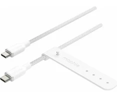 „Mophie Chargestream“ USB-C–USB-C laidas, 3 m, Baltas
