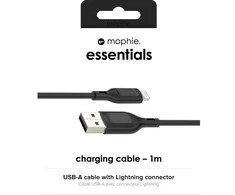 USB Mophie „Lightning“ į USB-A laidas 1 m, juodas (409911864)