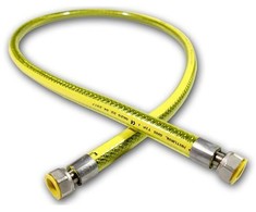 Mora dujų vamzdelis PVC F1 / 2-F1 / 2 L-2000 su dviem sukamaisiais riešutais (5840215)