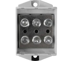MOREK bėgelio jungtis 1,5-50 mm² mėlyna 6 skylių AL/CU 1000V TH35 3P MAA3050B10 Morek 4290