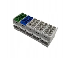 MOREK Paskirstymo blokas - skirstomasis HLAK25 (MAG) 5P pilkas, mėlynas, žalias 2xAl/Cu 25mm+16mm 1000VAC/1500VDC MAG5253ABG