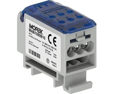 Morek MAB1080B10 Paskirstymo blokas OJL80A mėlynas AL/CU įėjimas: 2x 2,5-16 mm išėjimas: 6x 2,5-6 mm, 1000 VAC / 1500 VDC MAB1080B10