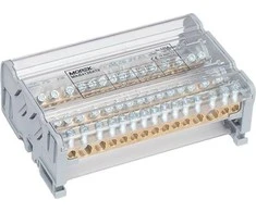 MOREK MOBLOCK 4 polių paskirstymo ir paskirstymo blokas 125A-15 2x35mm2 + 2x25mm2 + 11x6mm2 TS35 MAB4126A18