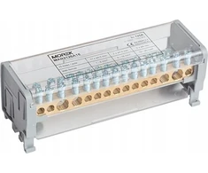 MOREK MOBLOCK 2 polių paskirstymo ir paskirstymo blokas 1000V 125A -15 2x35 + 2x25 + 11x6mm² TS35 MAB2126A18