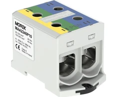 MOREK OTL-PEN240 jungtis geltonai žalia, mėlyna 2xAl/Cu 35-240mm² 1000V Universalus spaustukas skirtas TN-C-S MAA2240P10 instaliacijai