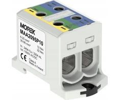 MOREK OTL-PEN95 jungtis geltonai žalia, mėlyna 2xAl/Cu 6-95mm² 1000V Universalus gnybtas TN-C-S MAA2095P10 instaliacijai