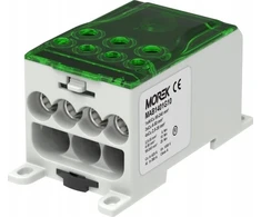 MOREK Paskirstymo blokas OJL400A žalias įėjimas: 1xAL/CU 95-240mm2 išėjimas: 3x6-50mm2 4x2,5-35mm 1000V MAB1401B10