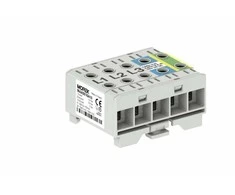 MOREK OTL16-5x jungtis pilka mėlyna geltona-žalia 5x1x Al/Cu 1.5-16mm 1000V AC/1500V DC Universalus gnybtas montavimui ant MAA5016A10 bėgelio