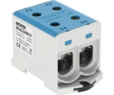 MOREK OTL240-2 jungtis, mėlyna spalva 2xAl/Cu 35-240mm2 1000V Universalus gnybtas MAA2240B10