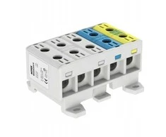 MOREK Jungtis OTL50-5x pilka, mėlyna, geltonai žalia 5x1x Al/Cu 1,5-50 mm 1000V AC / 1500V DC Universalus gnybtas MAA5050A10
