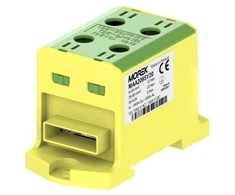 Morek OTL95-2B jungtis geltonai žalia 2xAl/Cu 6-95mm2 3x1x24 1000V AC/1500V DC Universalus gnybtas su įvadu lanksčiai šynai MAA209