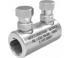MOREK Sraigtinė jungtis MSCL50 Al/Cu 10-50mm² 12kV 2x aliuminio atplėšiamas varžtas MSCL0502A00