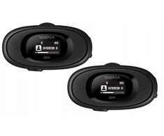 Ausinės Motociklo domofonas Sena 5R-01D 5R Bluetooth 5.1 700m su LCD ekranu ir universaliu mikrofonų rinkiniu 2 šalmams